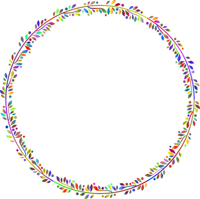 Frame Vector Circle Garland Transparent PNG Image