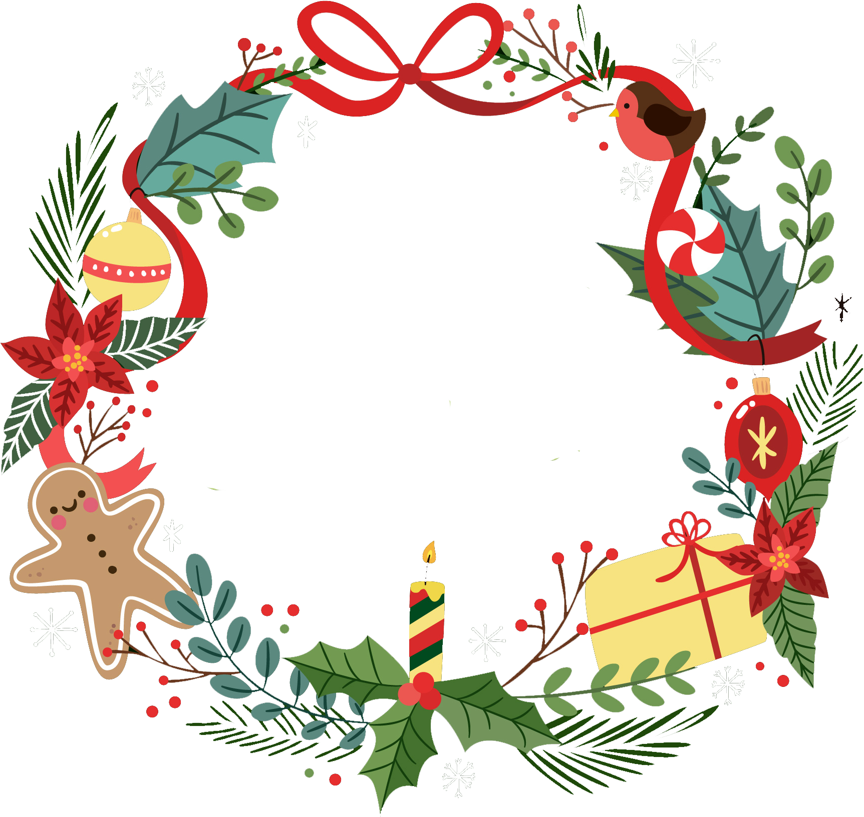 Frame Vector Circle Garland Transparent PNG Image