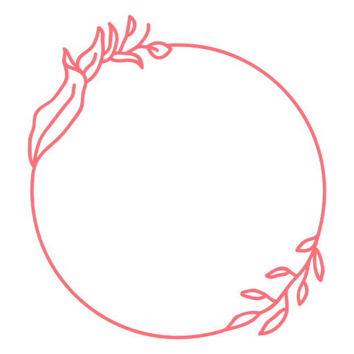 Floral Round Garland Transparent PNG Image