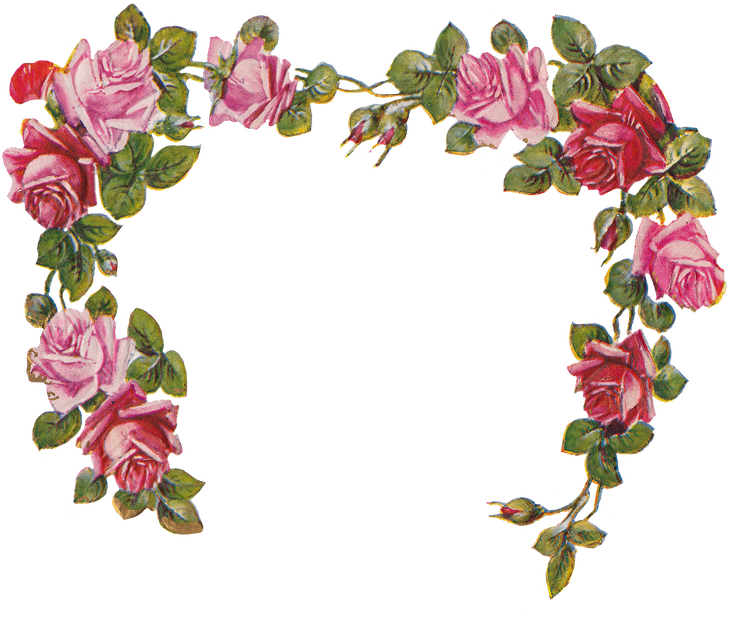 Floral Round Garland Transparent PNG Image