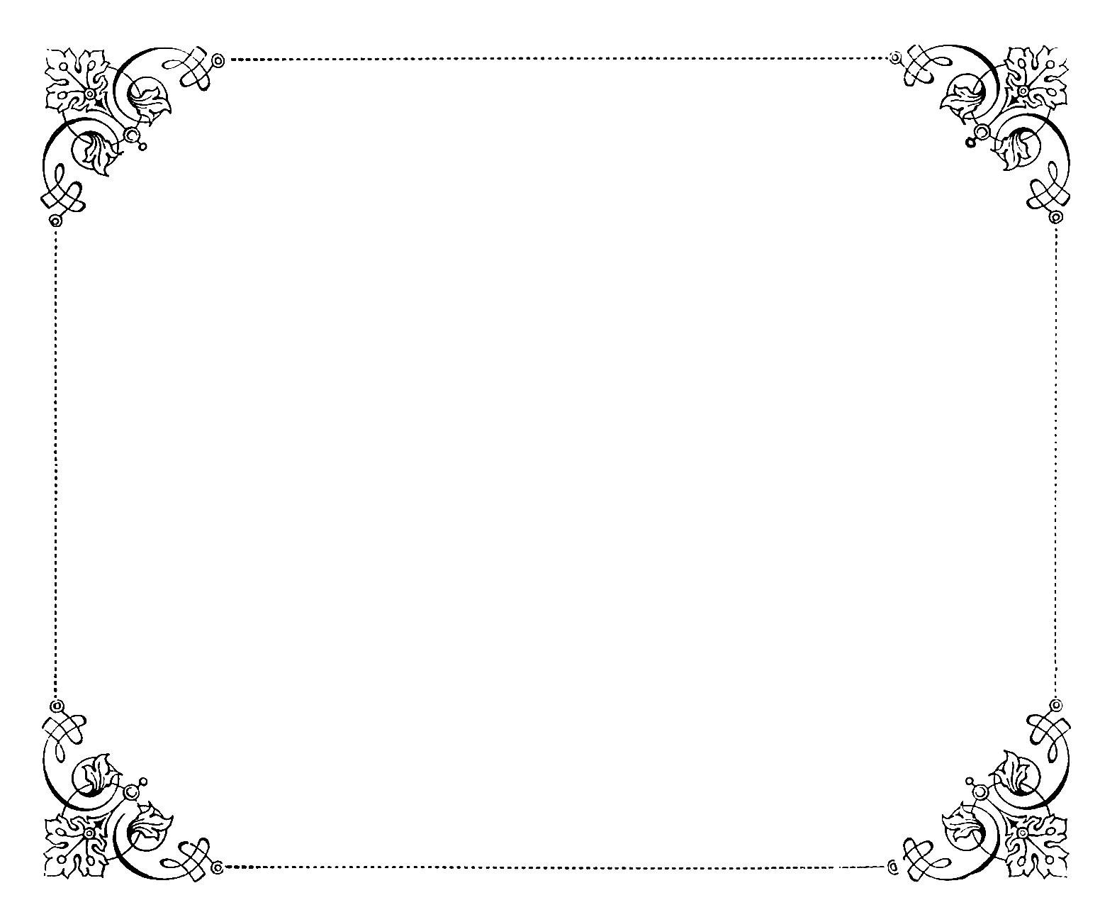 Vintage Border Frame Transparent PNG Image