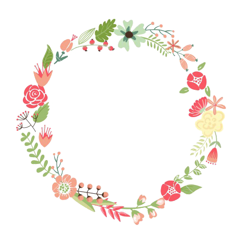 Floral Frame Transparent PNG Image