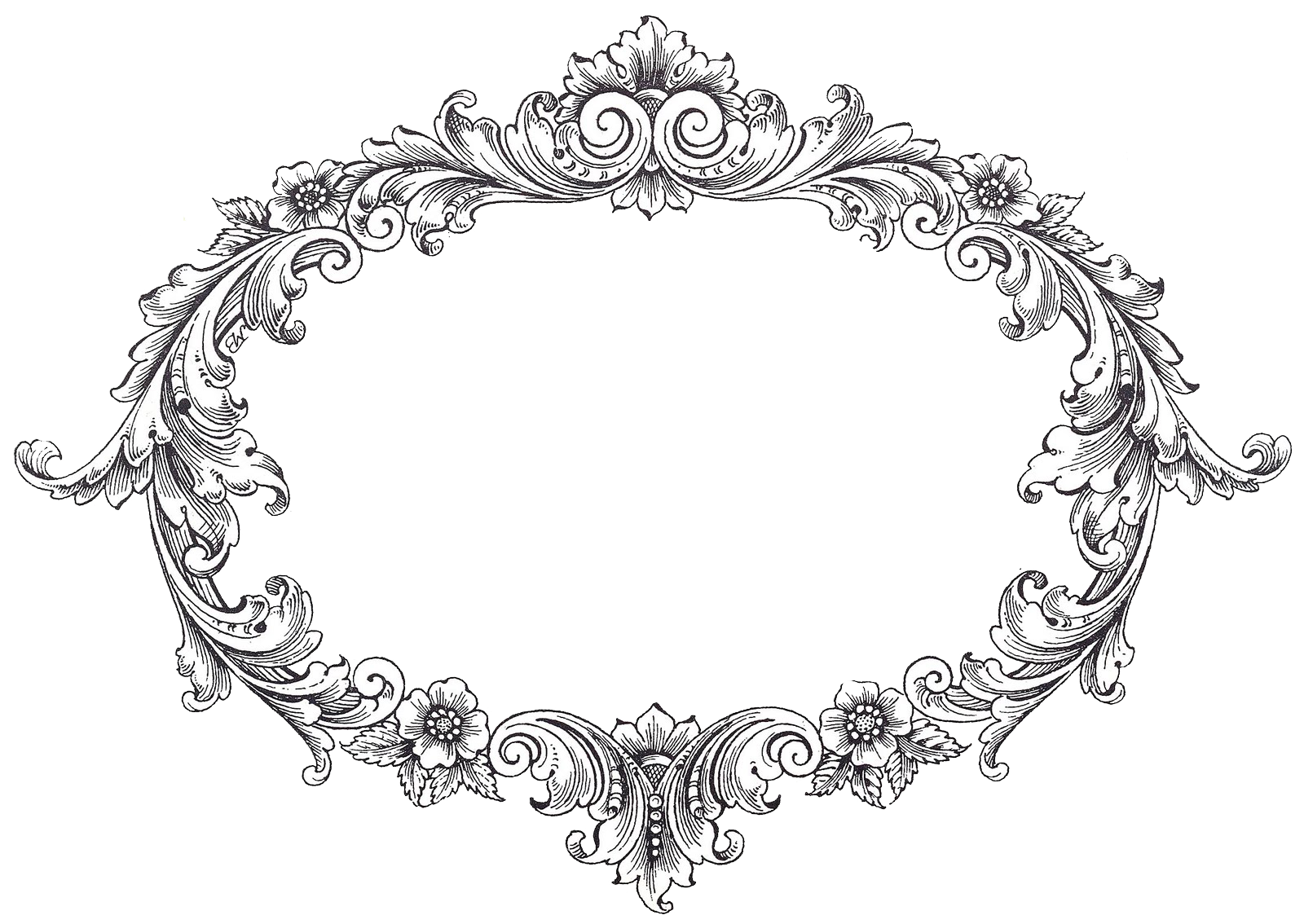 Vintage Border Frame Transparent PNG Image
