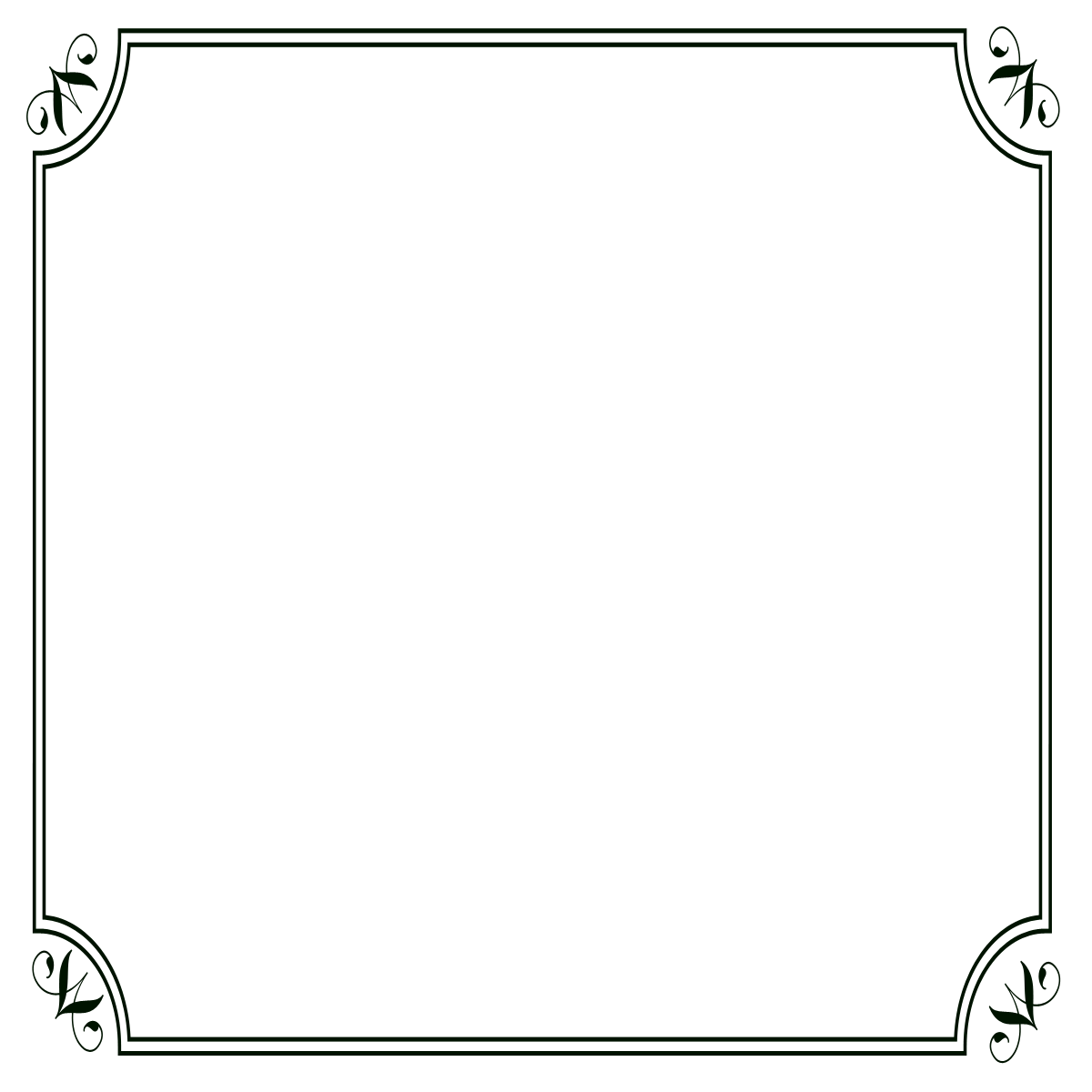 Black Border Frame Transparent PNG Image