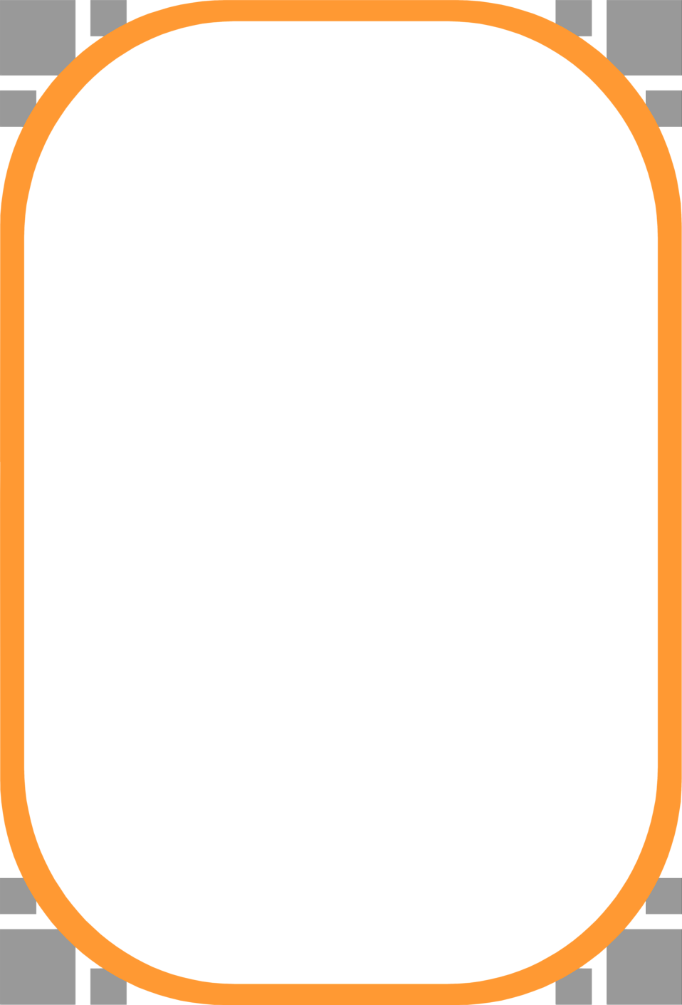 Orange Border Frame Transparent PNG Image