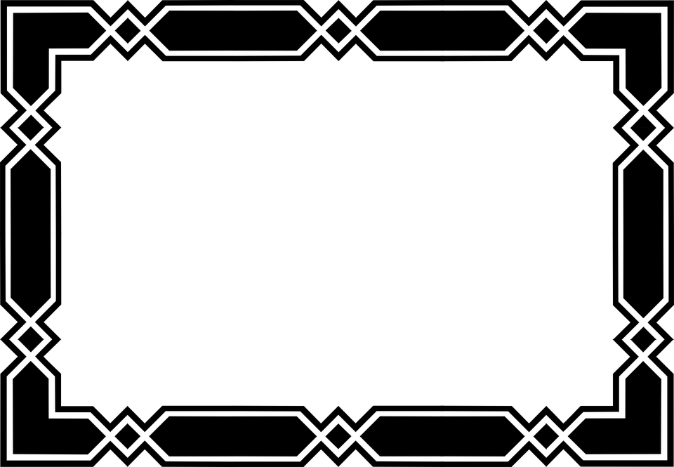Black Border Frame Background Transparent PNG Image