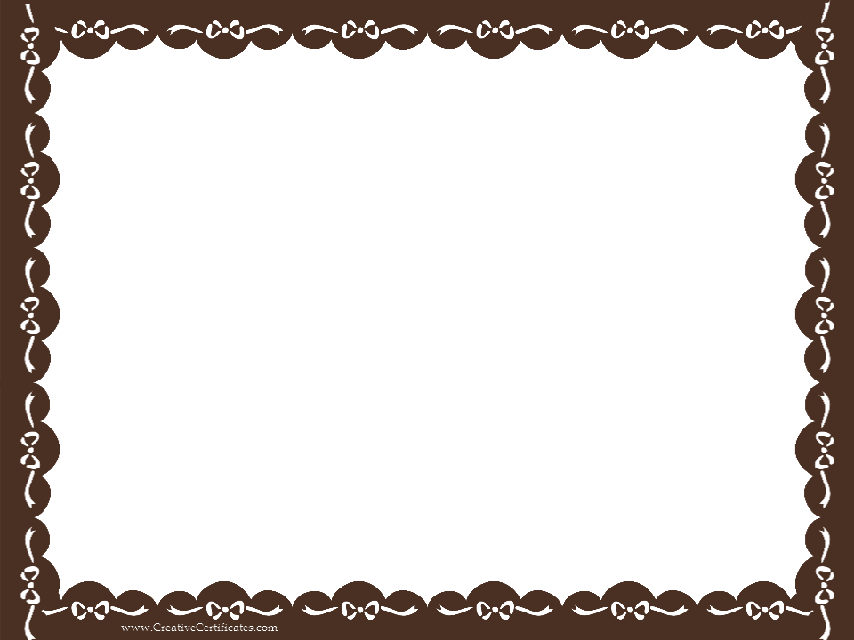 Brown Border Frame Background Transparent PNG Image