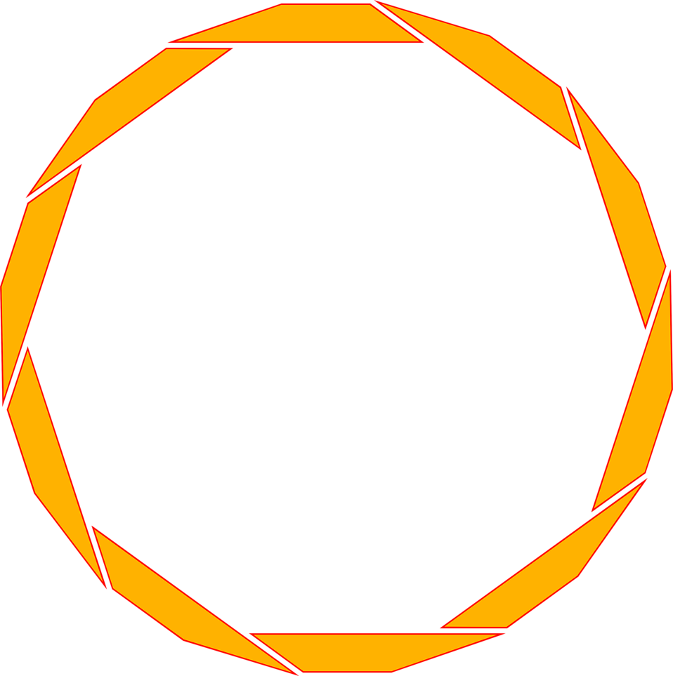 Orange Border Frame Transparent PNG Image