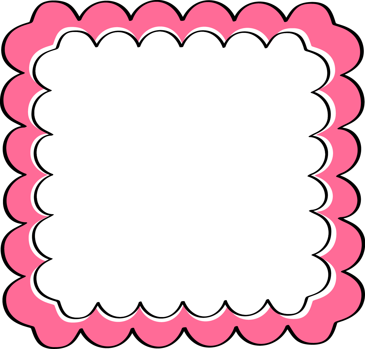 Fuchsia Border Frame Transparent PNG Image