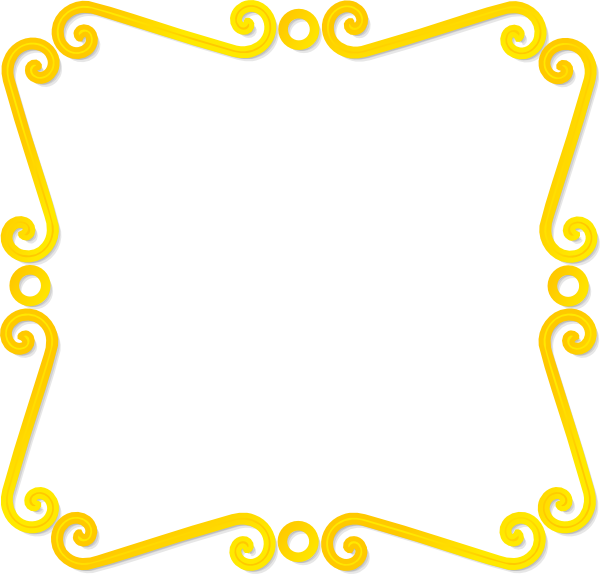 Yellow Border Frame Transparent PNG Image