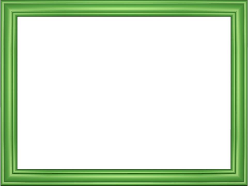 Green Border Frame Background Transparent PNG Image