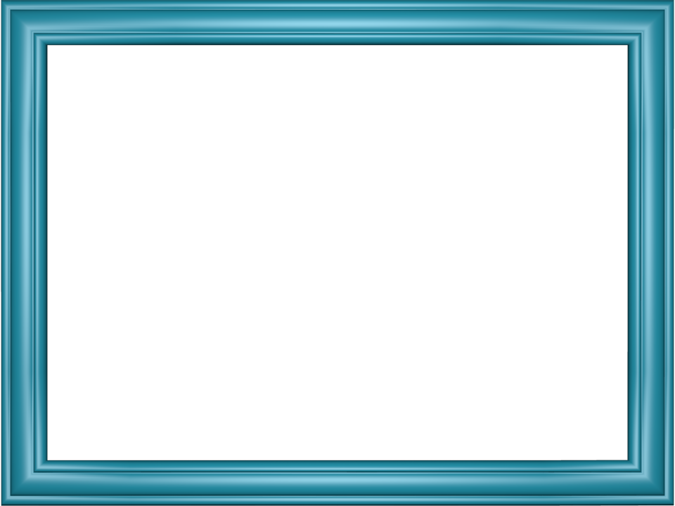 Blue Border Frame Transparent PNG Image