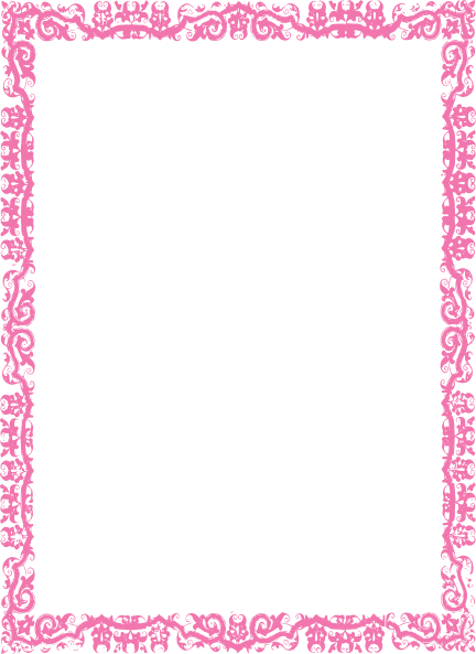 Pink Border Frame Transparent PNG Image