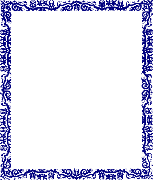 Blue Border Frame Transparent PNG Image