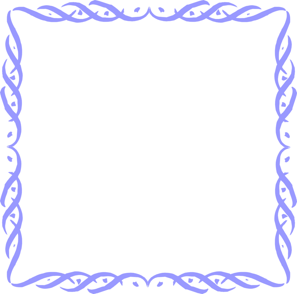Blue Border Frame Transparent PNG Image