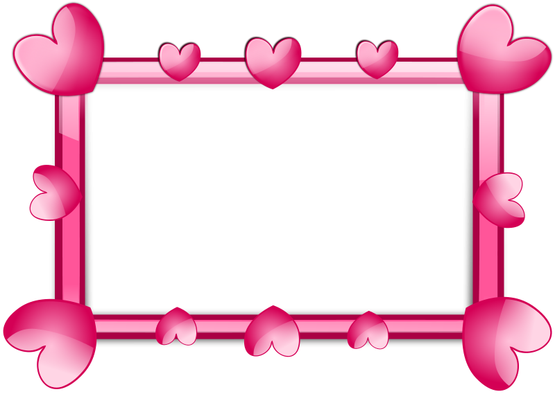 Pink Border Frame Transparent PNG Image
