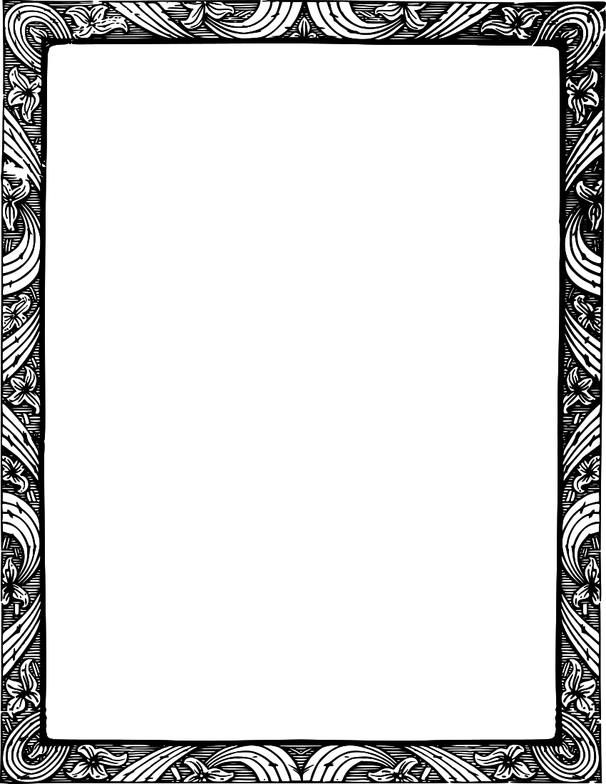 White Flower Frame Transparent PNG Image