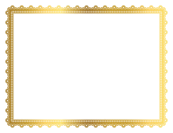 Gold Border Frame Transparent PNG Image