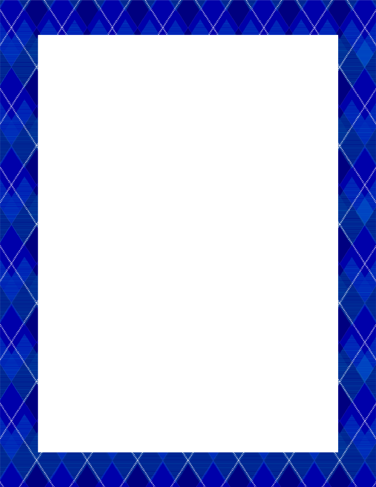 Blue Border Frame Transparent PNG Image