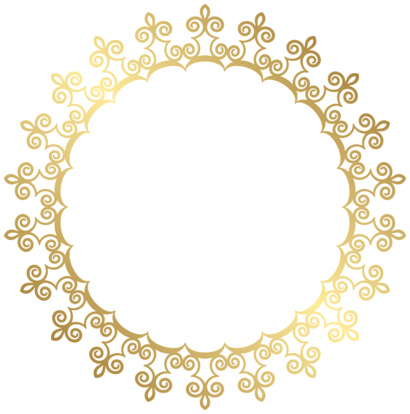 Gold Border Frame Transparent PNG Image