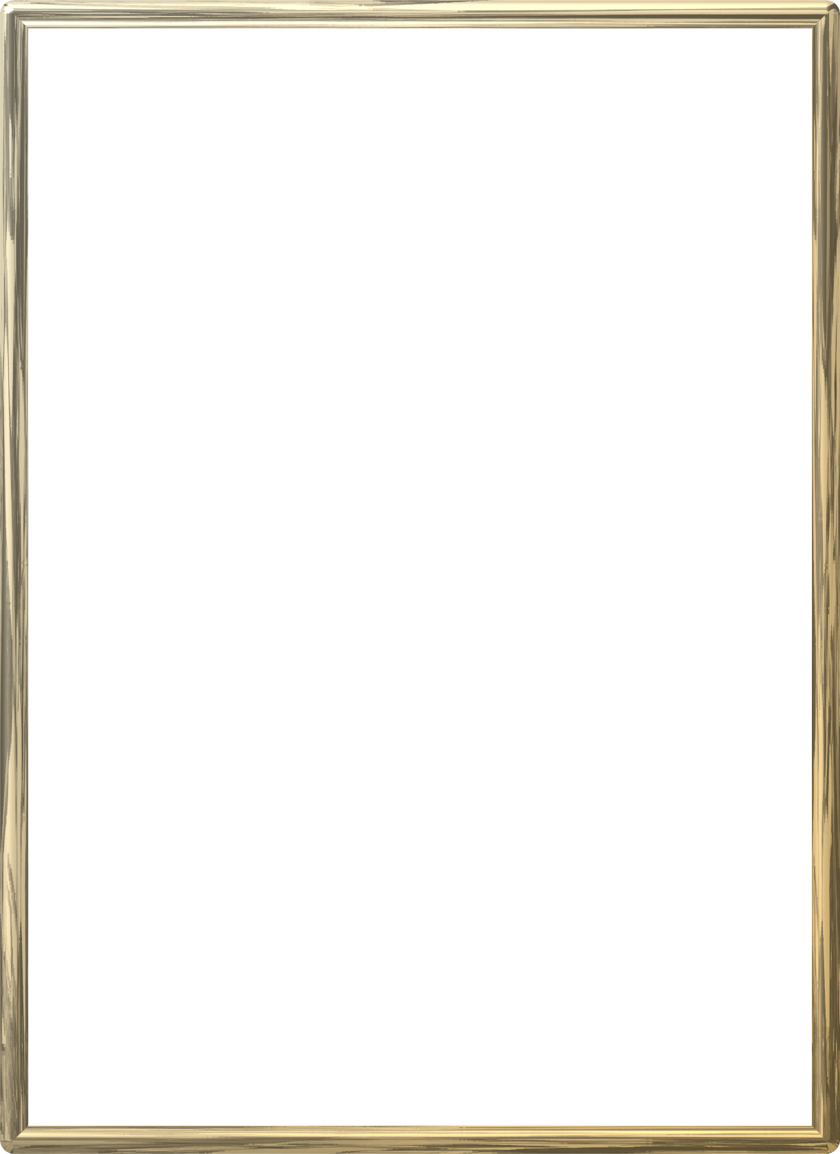 Gold Border Frame Transparent PNG Image