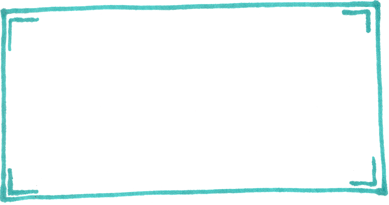 Aqua Border Frame Transparent PNG Image