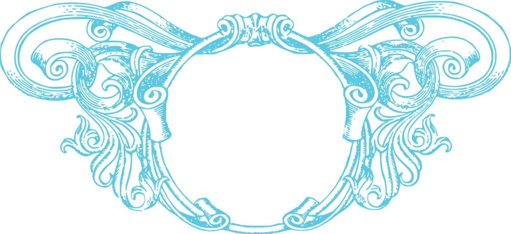 Aqua Border Frame Transparent PNG Image