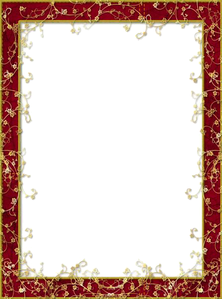 Maroon Border Frame Transparent PNG Image
