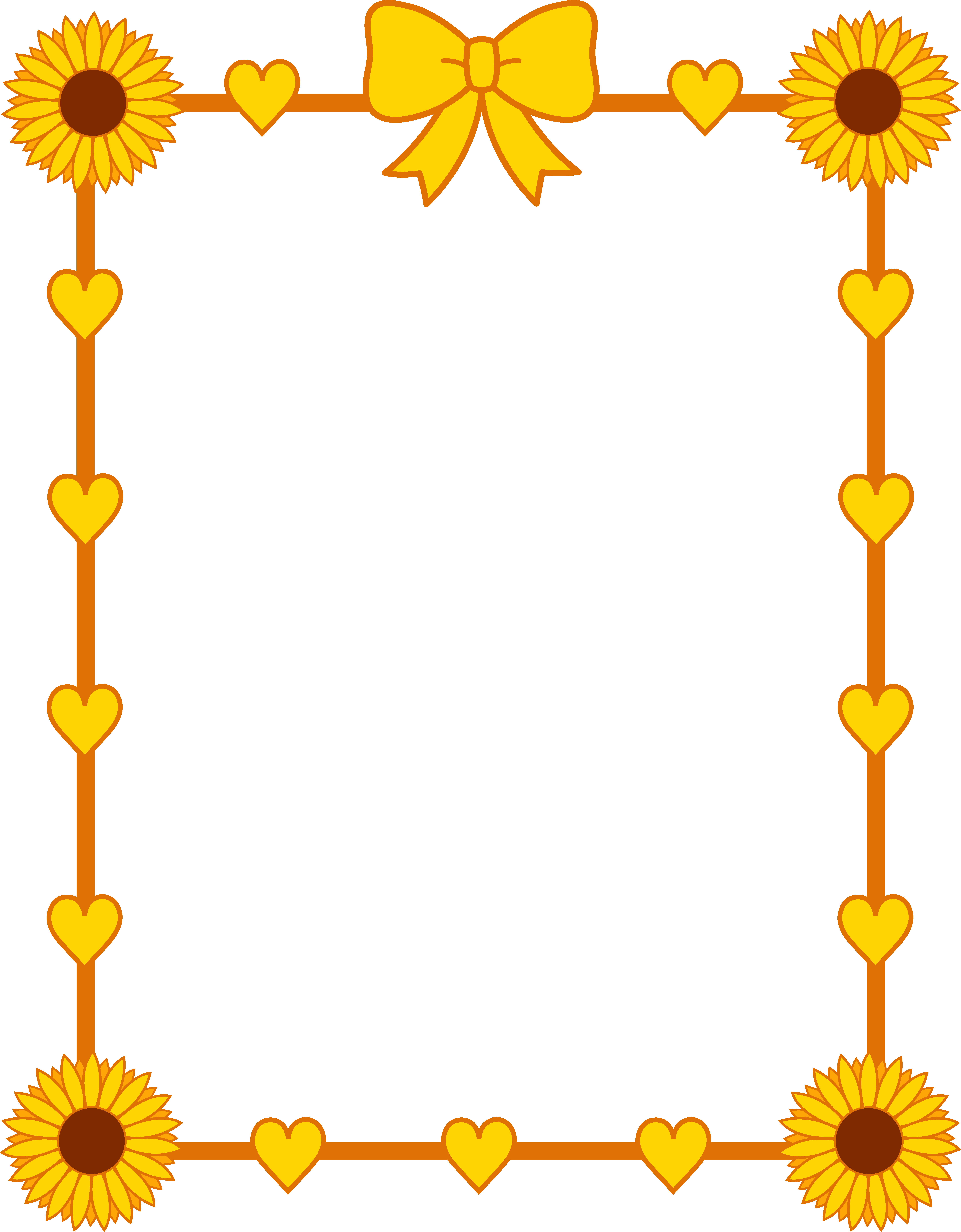Yellow Border Frame Transparent PNG Image