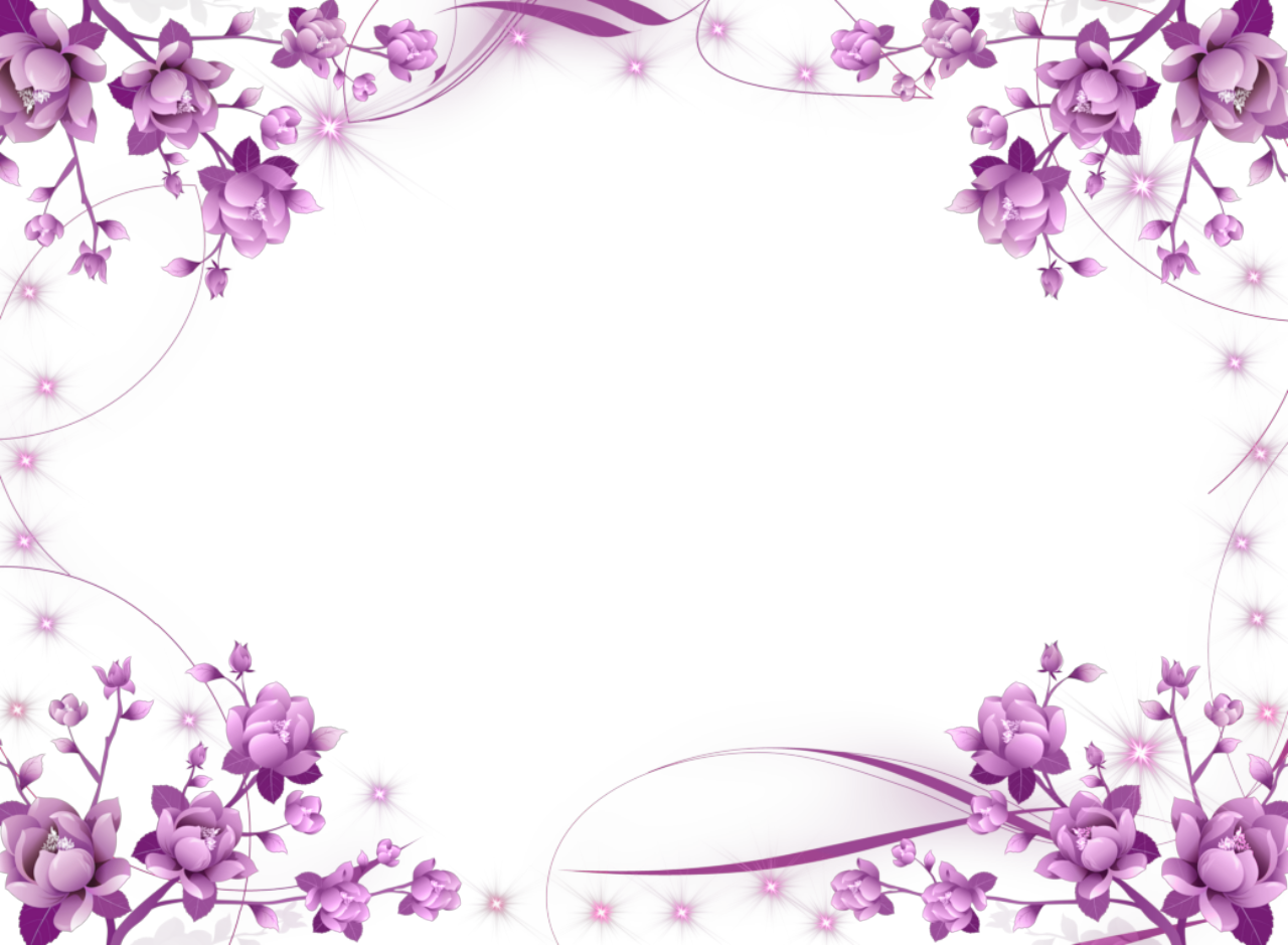 Purple Border Frame Transparent PNG Image
