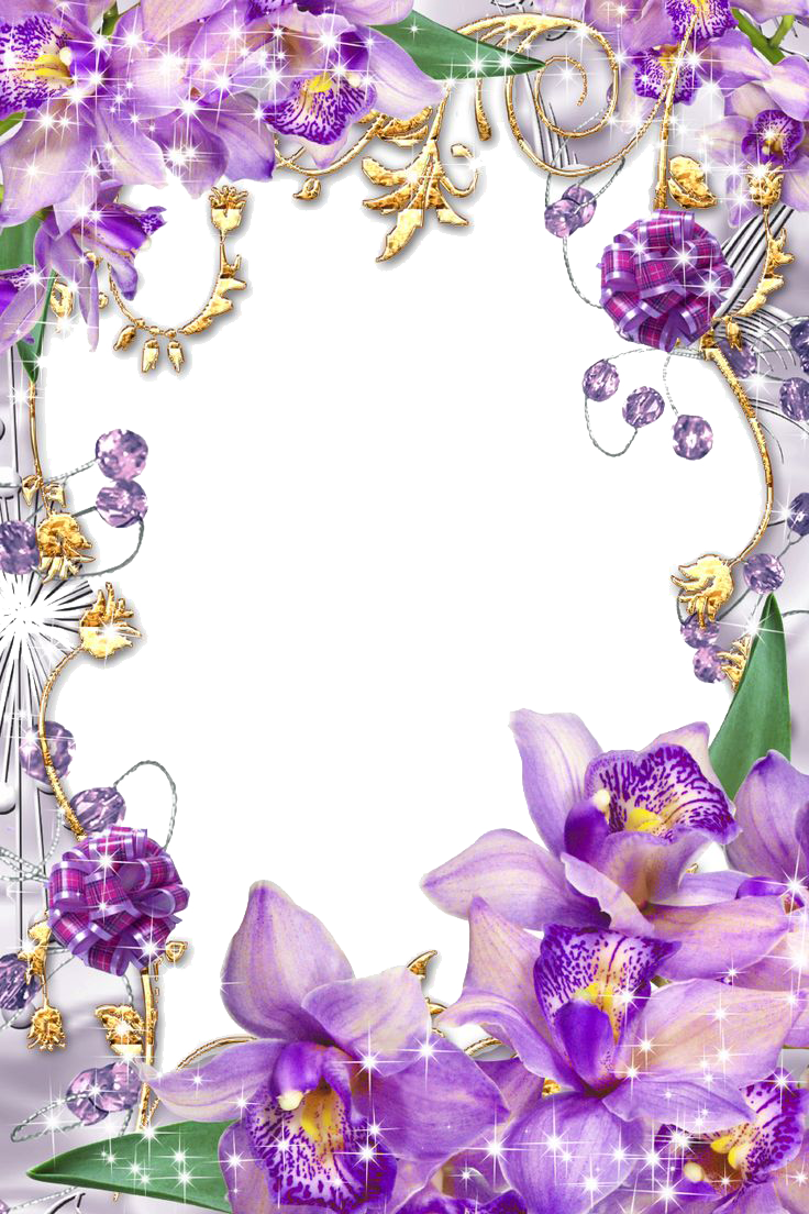 Purple Border Frame Transparent PNG Image