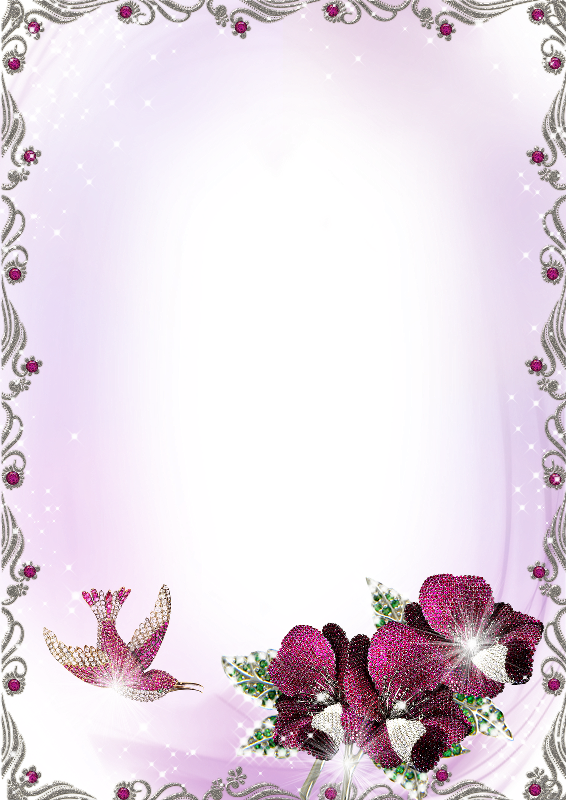 Purple Border Frame Transparent PNG Image