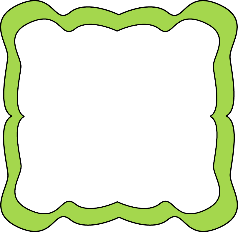 Lime Border Frame Transparent PNG Image