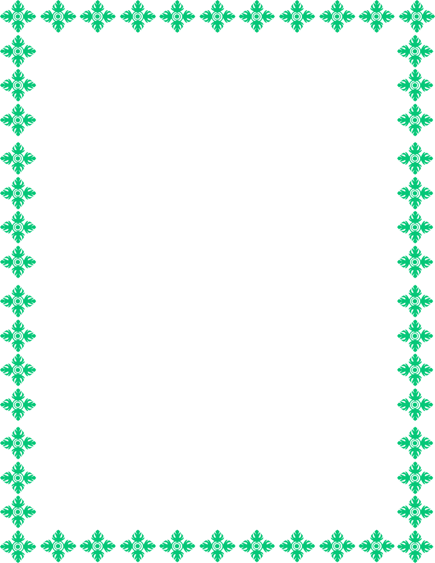Teal Border Frame Background Transparent PNG Image