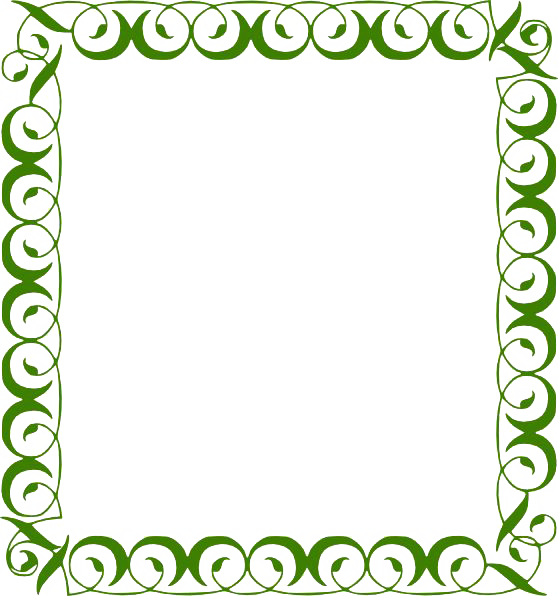 Lime Border Frame Background Transparent PNG Image