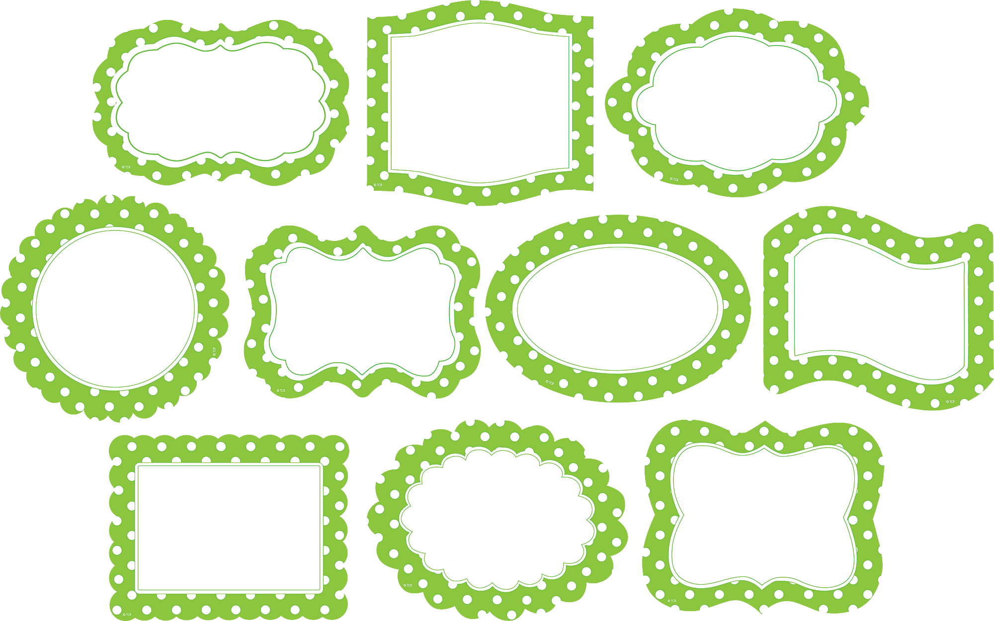 Lime Border Frame Transparent PNG Image