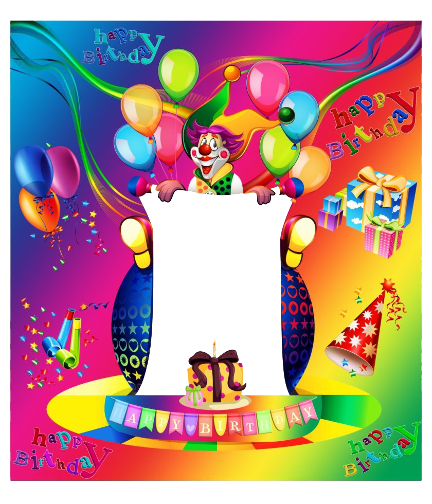 Frame Birthday Happy Transparent PNG Image
