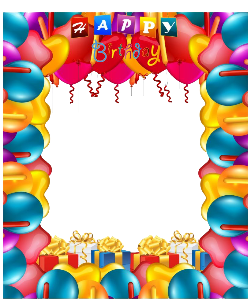 Frame Birthday Balloons Transparent PNG Image