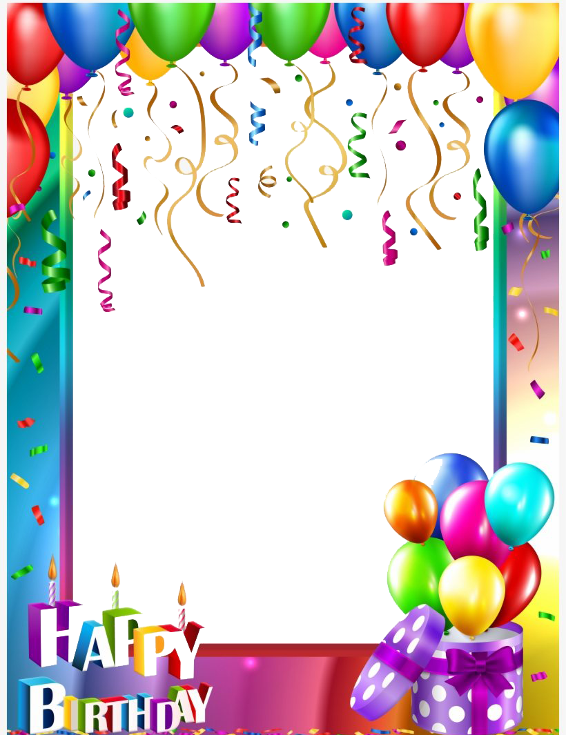 Frame Birthday Happy Transparent PNG Image