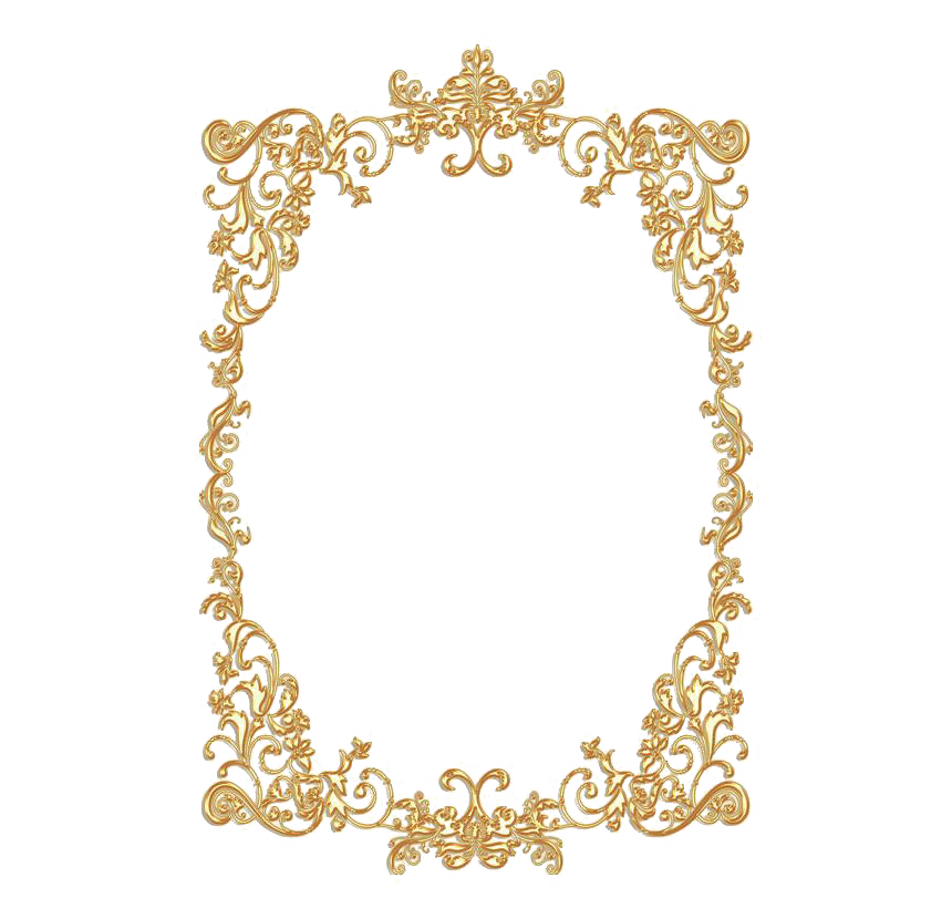 Decorative Frame Retro Gold Transparent PNG Image
