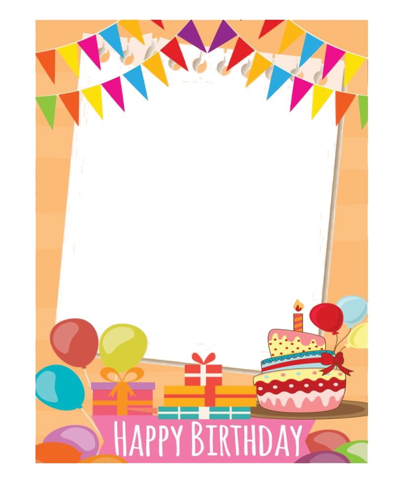 Frame Birthday Happy Transparent PNG Image