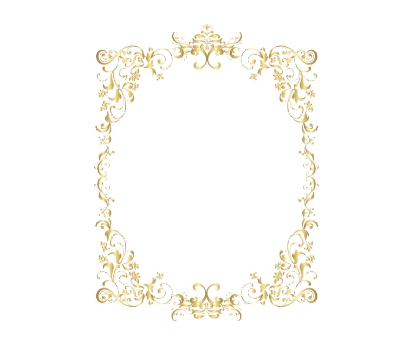 Decorative Frame Retro Gold Transparent PNG Image