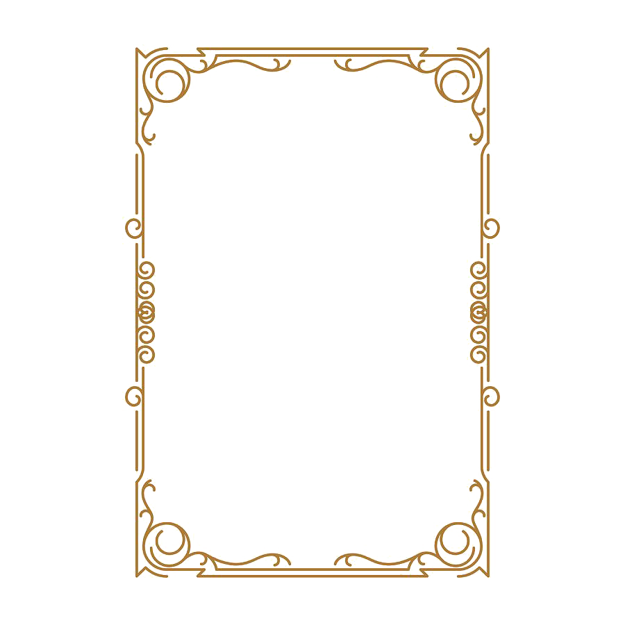 Decorative Frame Retro Gold Transparent PNG Image