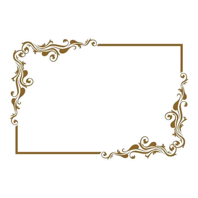 Decorative Frame Retro Gold Transparent PNG Image