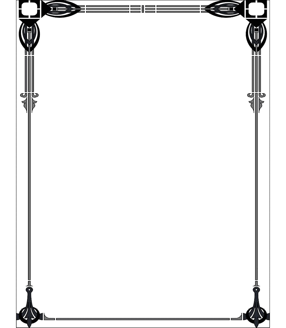 Border Art Black Transparent PNG Image