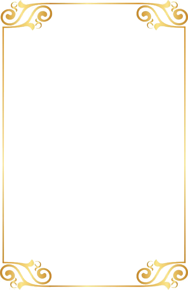 Pattern Frame Gold Transparent PNG Image