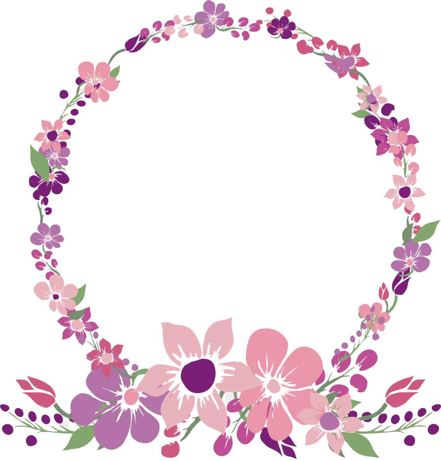 Poppy Frame Flower Round Transparent PNG Image