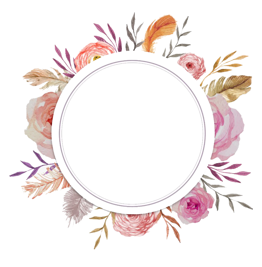 Watercolor Floral Frame Flower Transparent PNG Image