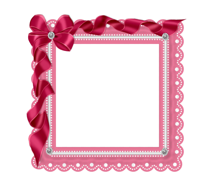 Pink Frame Square Transparent PNG Image