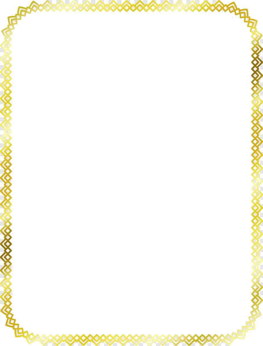 Golden Frame Border Rectangle Transparent PNG Image